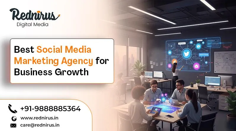 Business team discussing social media marketing strategy