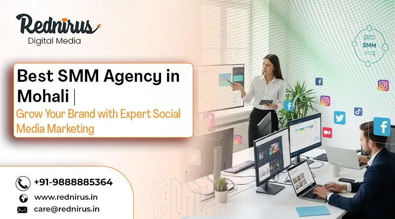 A creative representation of social media marketing with icons and graphics