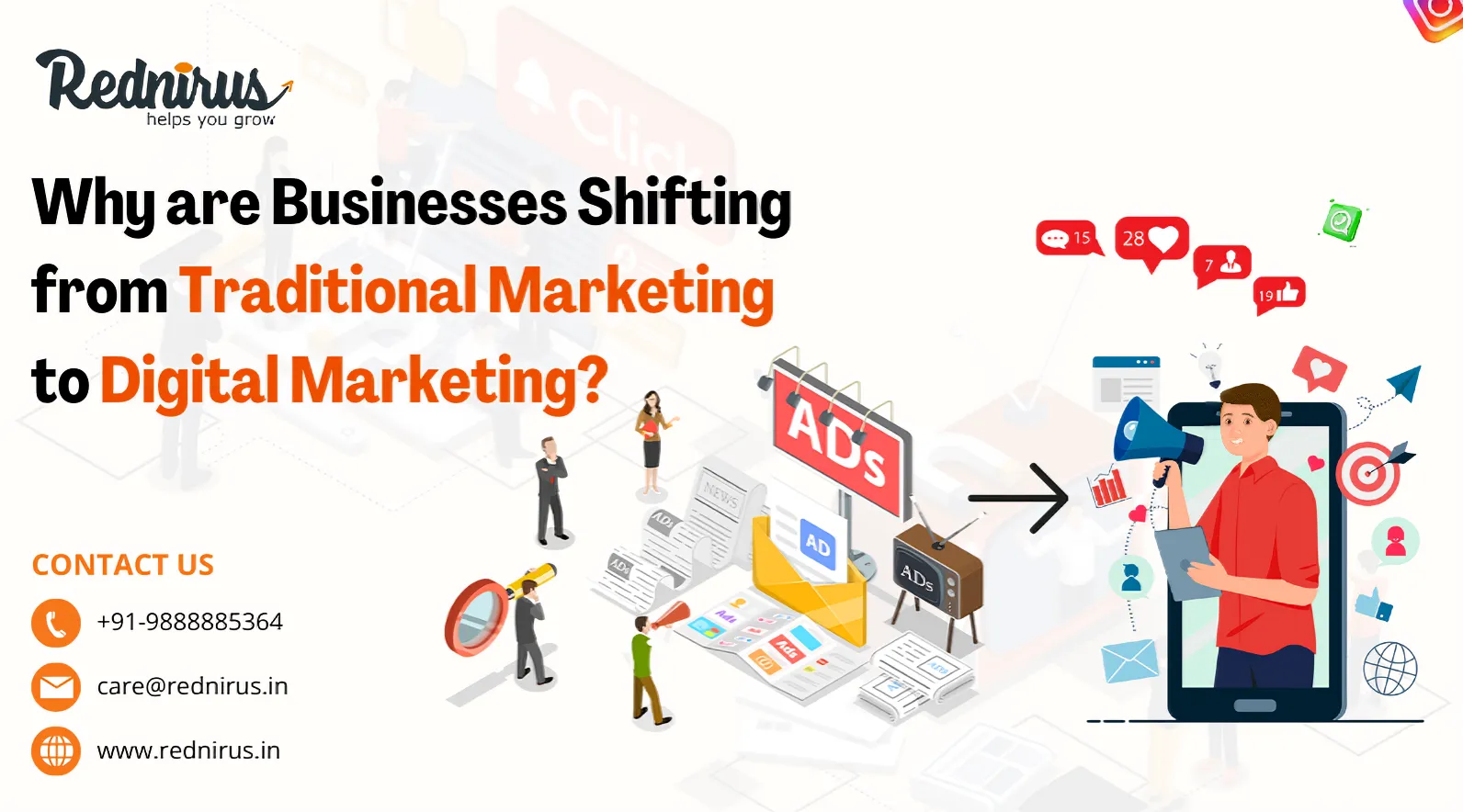 Why are Businesses Shifting from Traditional Marketing to Digital Marketing?