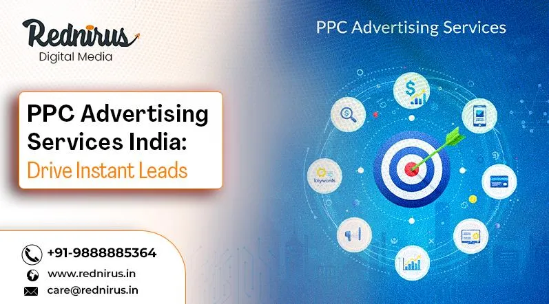 A representation of effective PPC Advertising Services in India with visuals of ads, digital connections, and a thriving business.