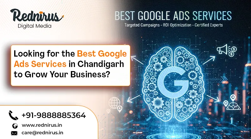 An overview of Google Ads services in Chandigarh with visuals representing digital marketing strategies.