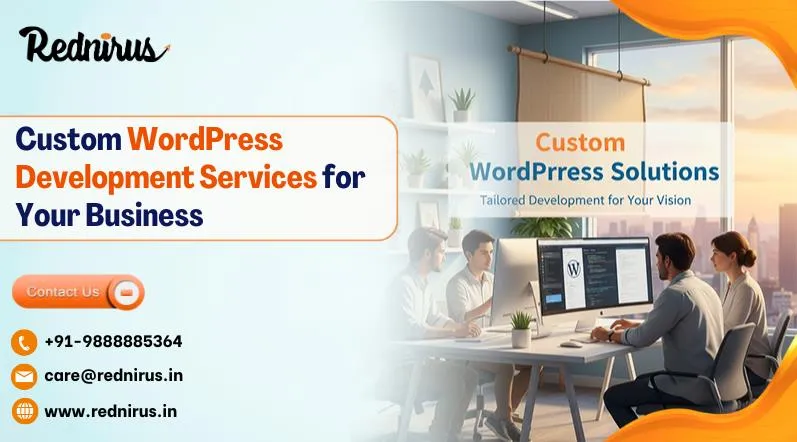 A custom-designed WordPress website on a computer screen