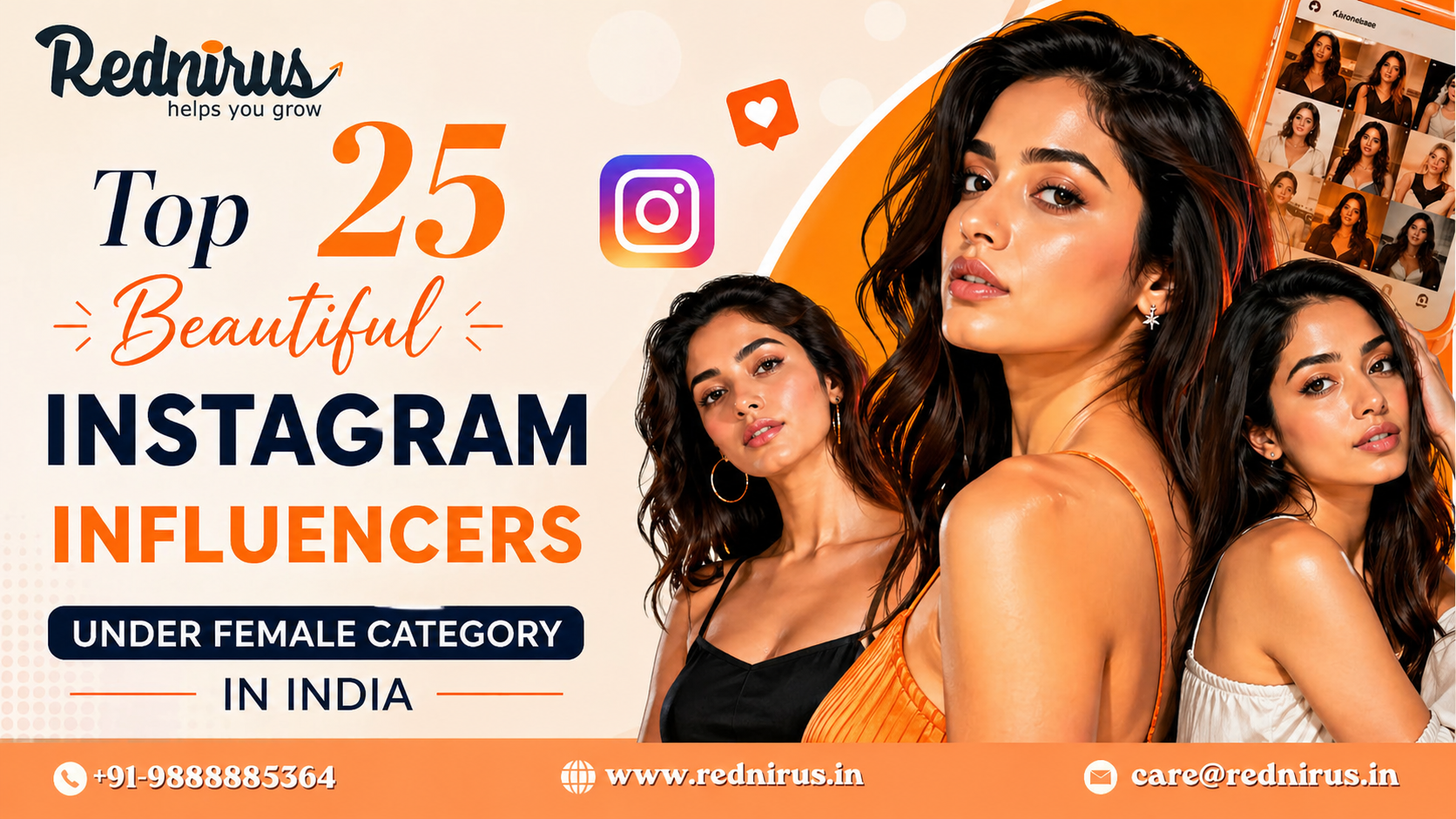 Top 25 Beautiful Instagram Influencers under Female Category in India